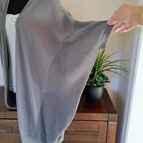 All Saints Cast Cardigan Womens XS Grey Lightweight Asymmetrical  Sweater - Picture 7 of 13